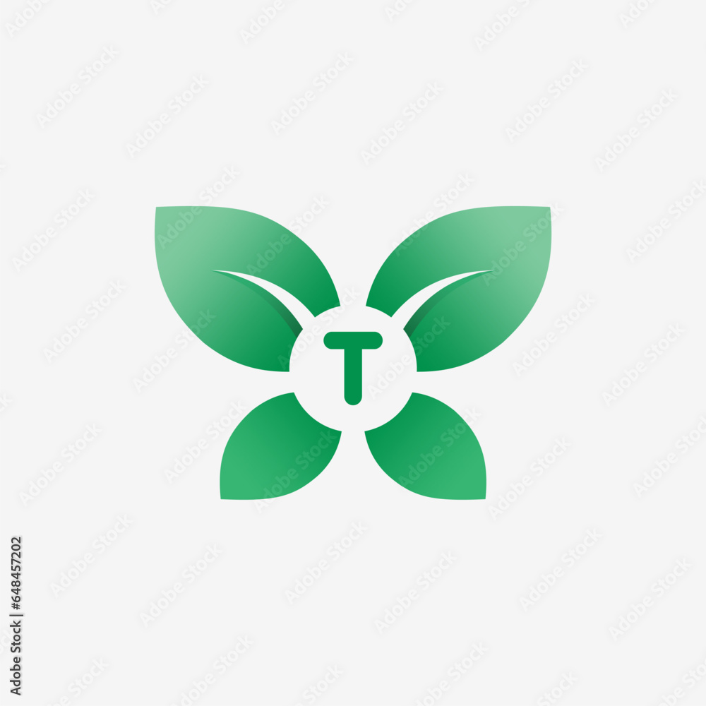 initials nature logo design vector initials nature logo design vector