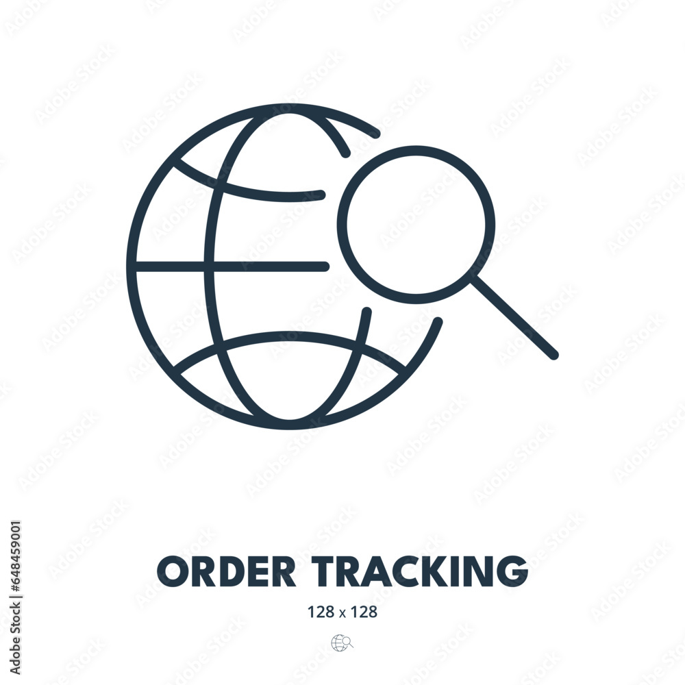 Order Tracking Icon. Shipment, Delivery, Package. Editable Stroke. Simple Vector Icon Order Tracking Icon. Shipment, Delivery, Package. Editable Stroke. Simple Vector Icon