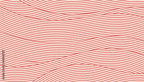 Red spaghetti texture. Italian pasta abstract waves background.