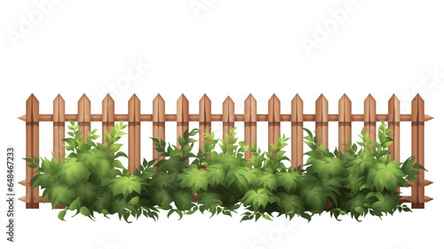 Garden fence isolated transparent background © Nopadol