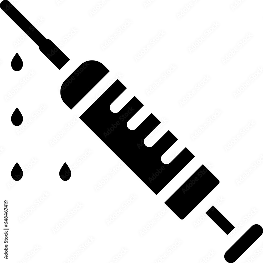 Syringe basic black Glyph icon