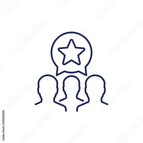 employee experience icon, line vector