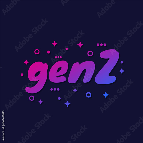 Gen Z, vector design on dark