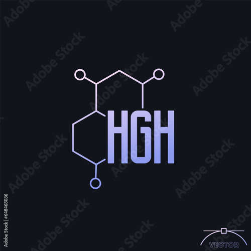 HGH icon, human growth hormone vector