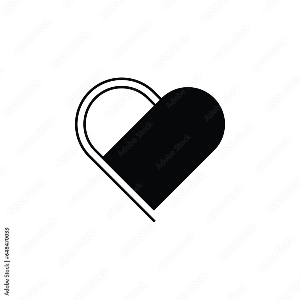 heart icon on white background heart icon on white background
