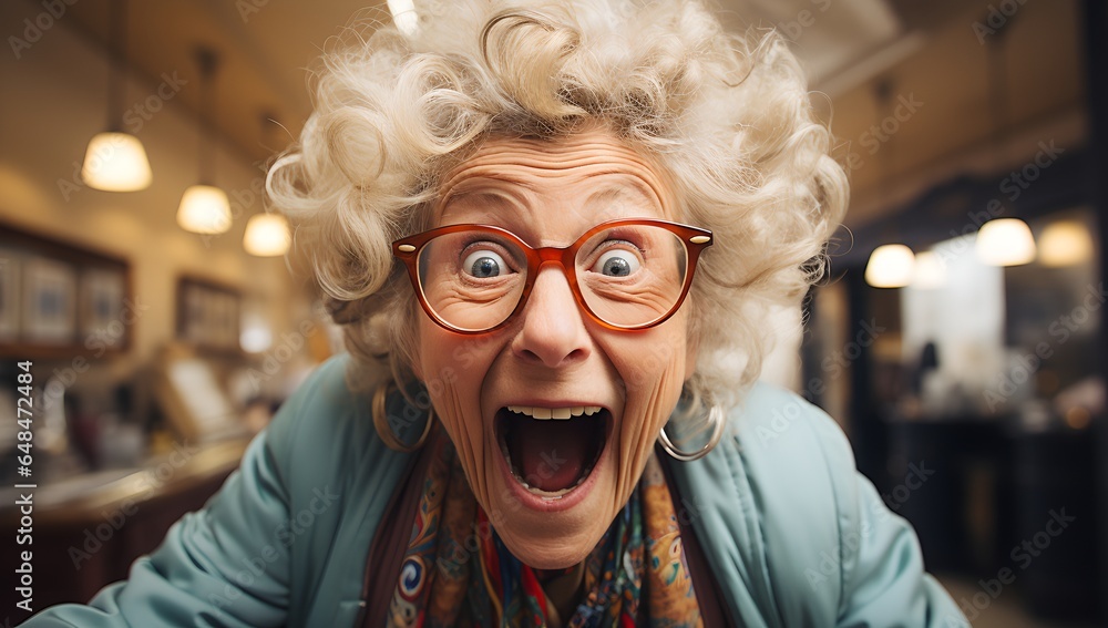 Cheerful grandma, generative ai Cheerful grandma, generative ai