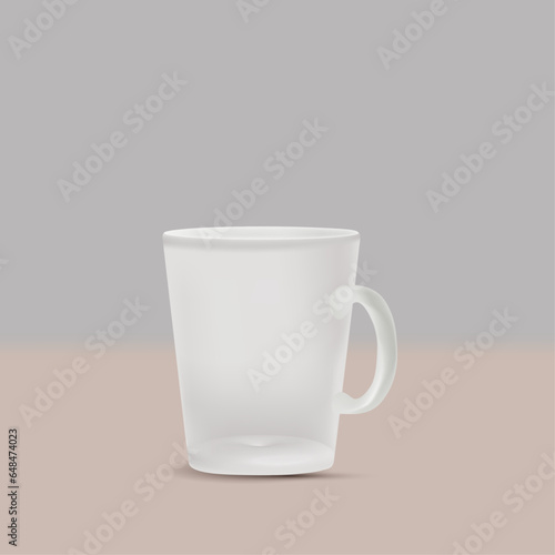 Vector realistic white mug