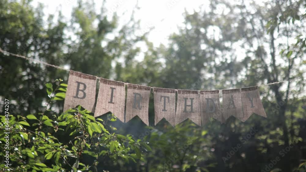 inscription happy and festive decor