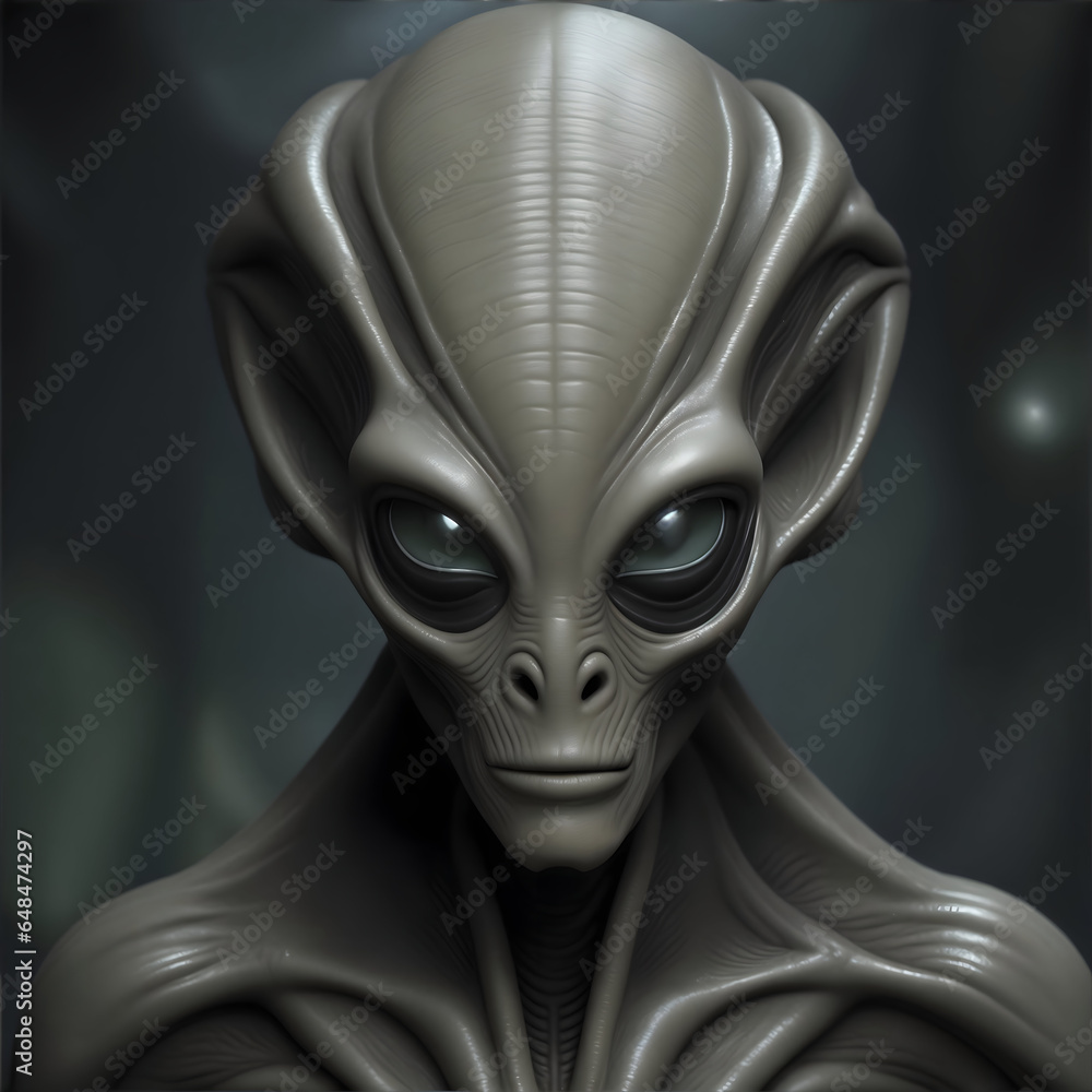 Obraz premium Otherworldly Alien Faces: Exploring Alien Facial Appearances