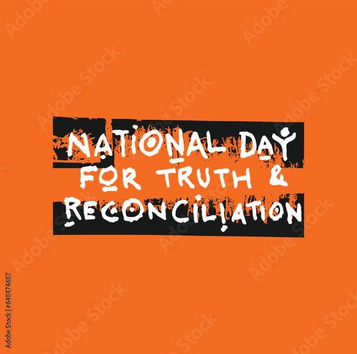 National Day for Truth and Reconciliation. Every Child Matters. Orange T-Shirt Day. 30th September. Vector Illustration.