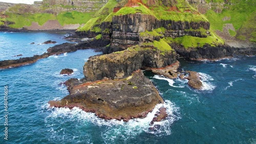 Giants Causeway - Northern Ireland - Orbitting the beach along the coast