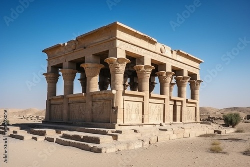 Well-preserved ancient Egyptian temple in Dendera, Egypt. Generative AI photo