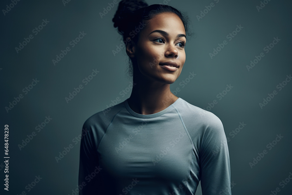 Young multicultural woman ready to exercise Young multicultural woman ready to exercise