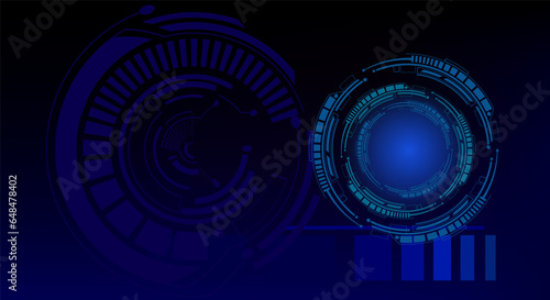 Futuristic Abstract Blue Background Wallpaper template