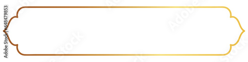 Golden message box, Thai pattern, chat, lecture area Free space for text