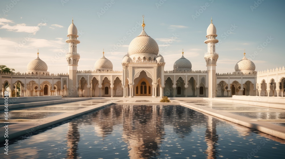 Obraz premium Mosque, AI generated Image