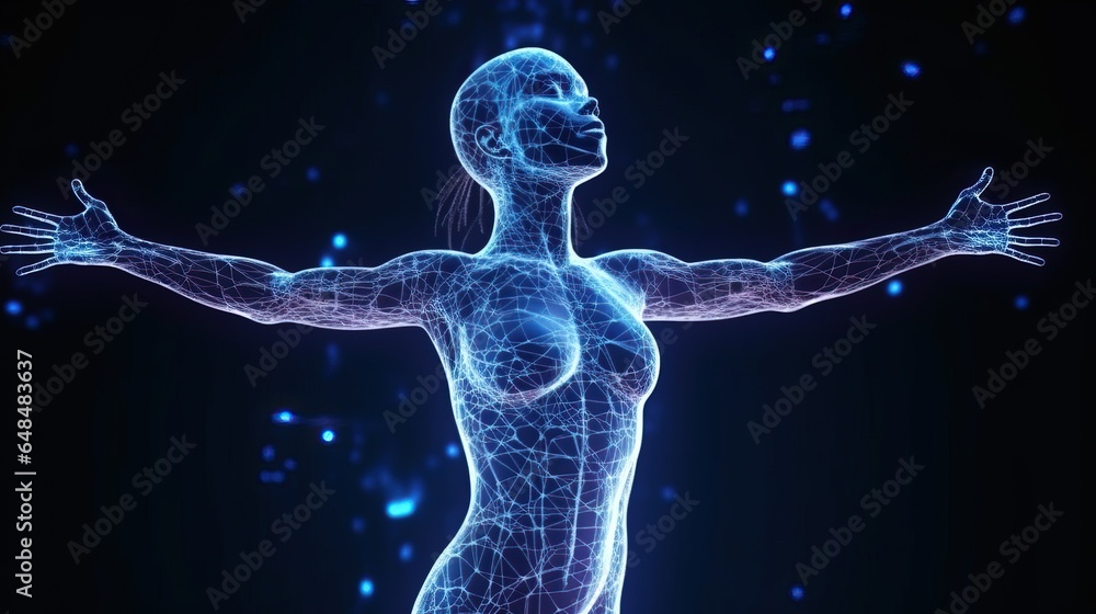 Evolution of the human body, x-ray anatomy - obrazy, fototapety, plakaty 