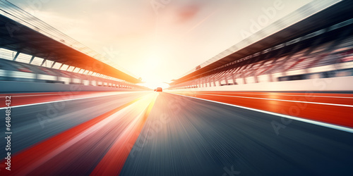  A race track with a sunset in the background © Umair