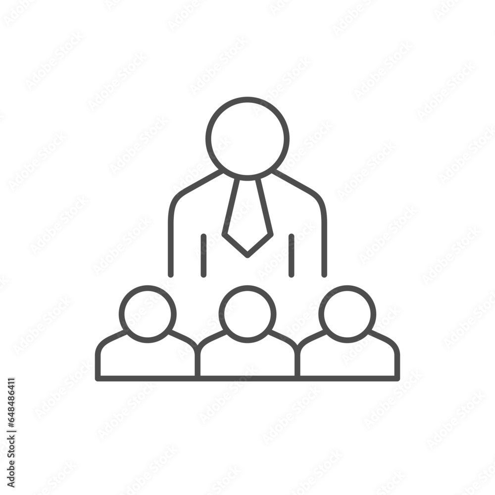 Company leader line outline icon Company leader line outline icon