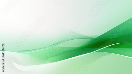 Design Template of White background with green wavy lines