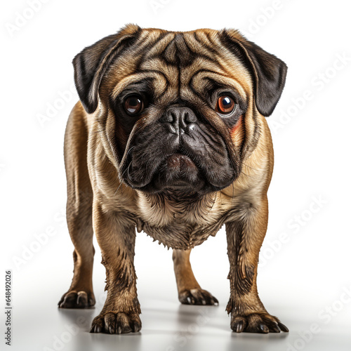 French Bulldog dog stands proud with its sharp snout and big eyes