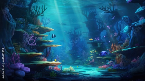 Design template of undersea landscape