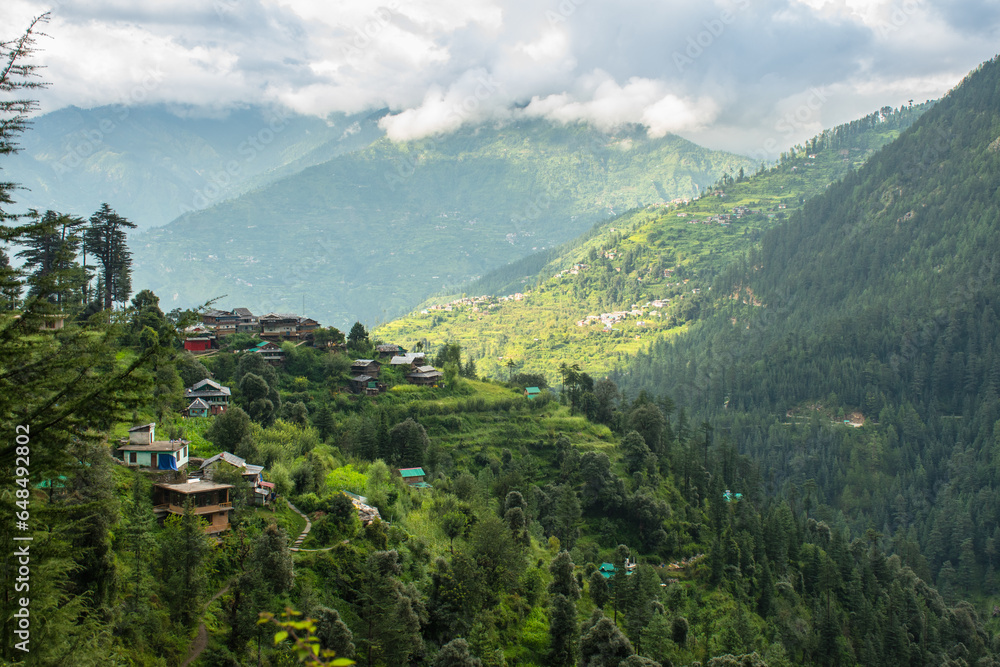 Landscape view at jibhi Himachal Pradesh India.