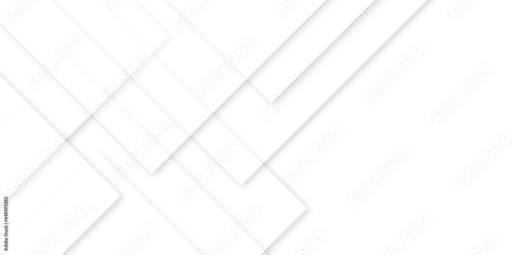 Modern abstract white curve square lines triangle technology backdrop, Abstract white square shape with futuristic background.geometric style with simple lines and corners,white boxes on the white bac - obrazy, fototapety, plakaty 