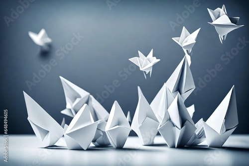 abstract origami paper bird © Ibraheem