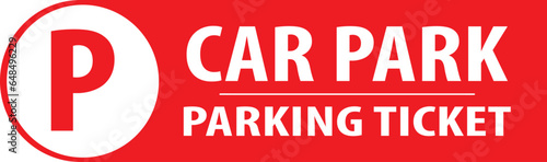 Car park parking ticket vector