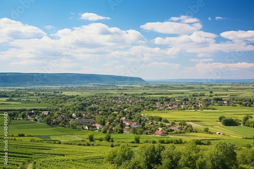 View over the northern districts of K  nigsbrunn in Swabia. Generative AI