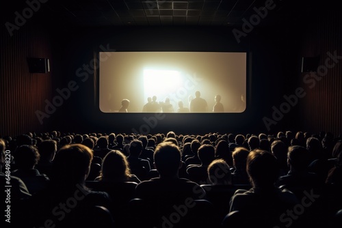 cinema screen with audience