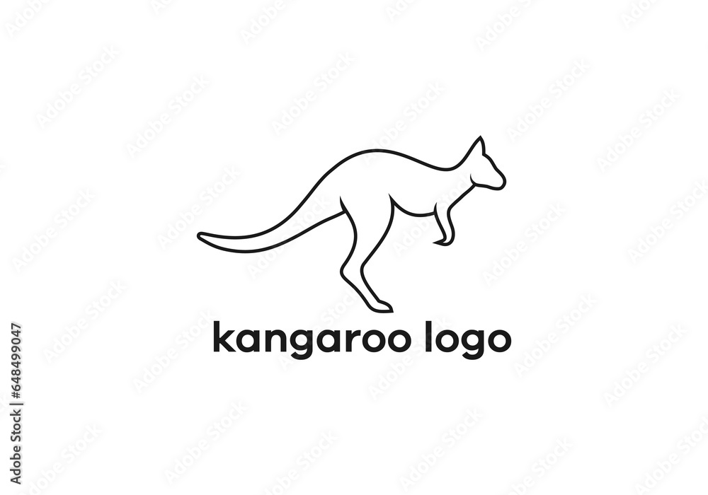 logo, kangaroo, animal, australia, icon, vector, design, illustration, symbol, mammal, zoo