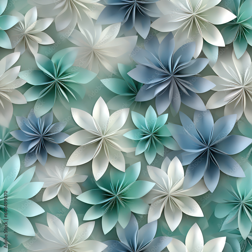Origami abstract floral background Origami abstract floral background