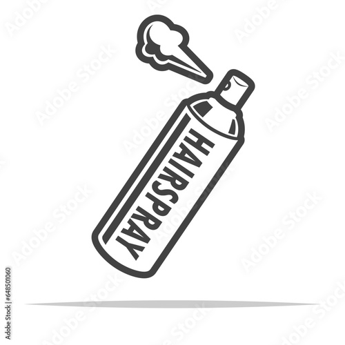Hair spray icon transparent vector isolated
