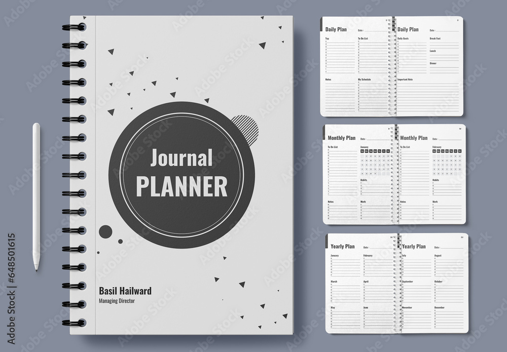 Journal Planner Design Template Stock Template | Adobe Stock