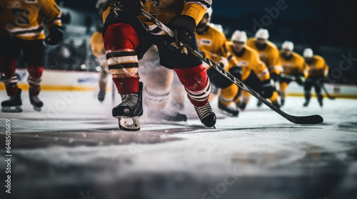 The ice hockey sport players in action, Motion, Movement, Sport competition concept.