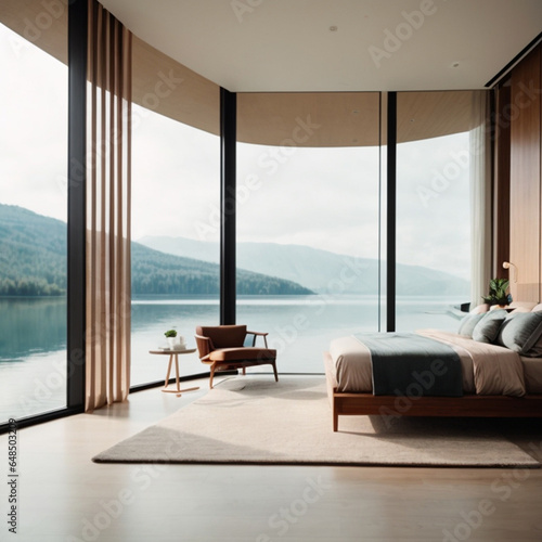 Modern bright interior, home, decor, light, plant, window, apartment.