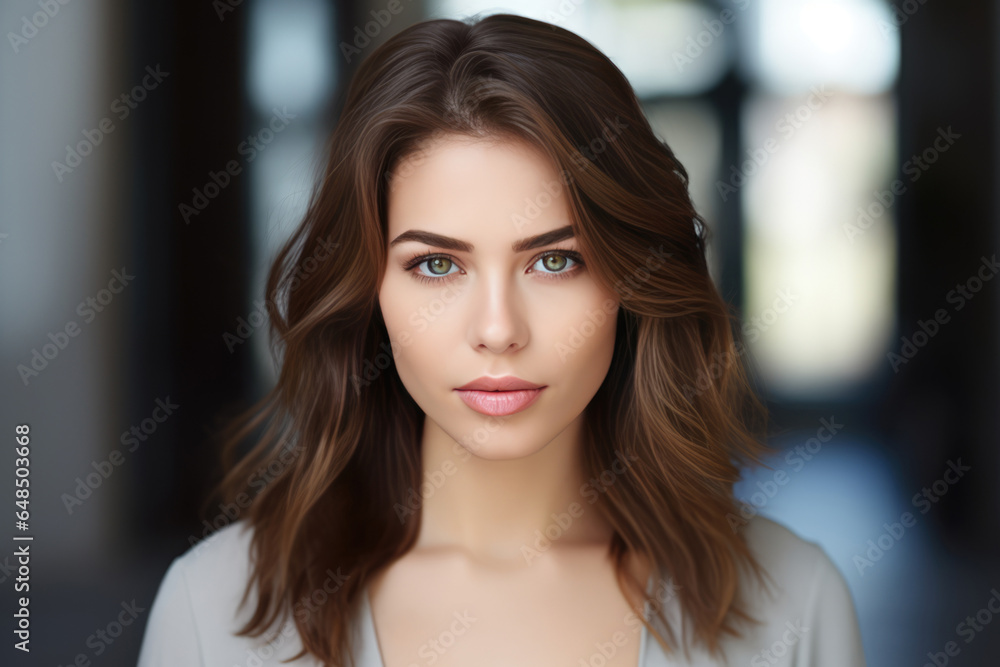 Beautiful Young European Woman Interpreter . Сoncept Interpreting A Gateway To Being Multilingual, Europes Rich Multiculturalism, Beauty Standards In Different Cultures Beautiful Young European Woman Interpreter . Сoncept Interpreting A Gateway To Being Multilingual, Europes Rich Multiculturalism, Beauty Standards In Different Cultures
