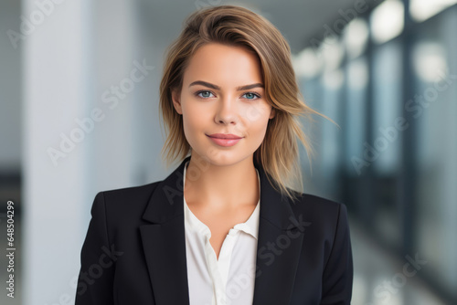 Beautiful Young European Woman Manager. Сoncept Young European Woman Managers, Worklife Balance, Beauty Standards, Professional Selfdevelopment