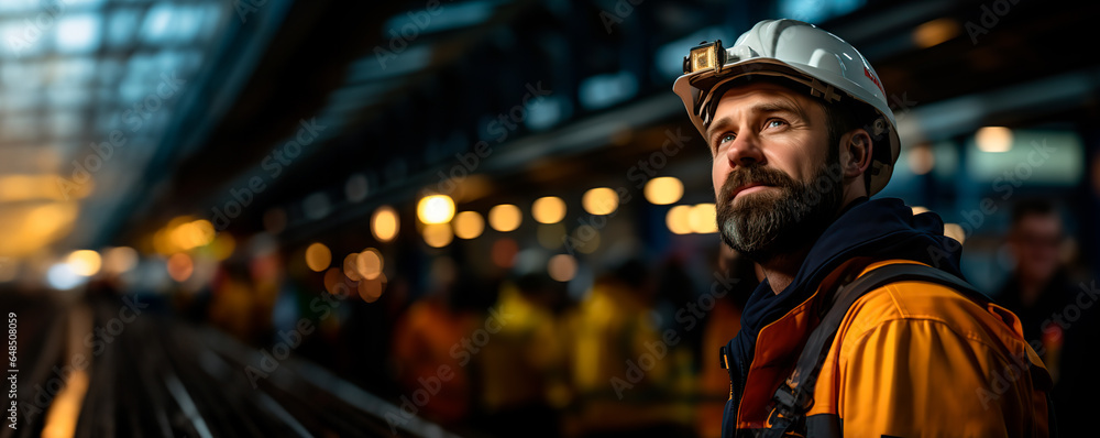 Portrait engineer under inspection and checking construction process railway switch and checking work on railroad station .Engineer wearing safety uniform and safety helmet in work.
Portrait engineer under inspection and checking construction process railway switch and checking work on railroad station .Engineer wearing safety uniform and safety helmet in work.