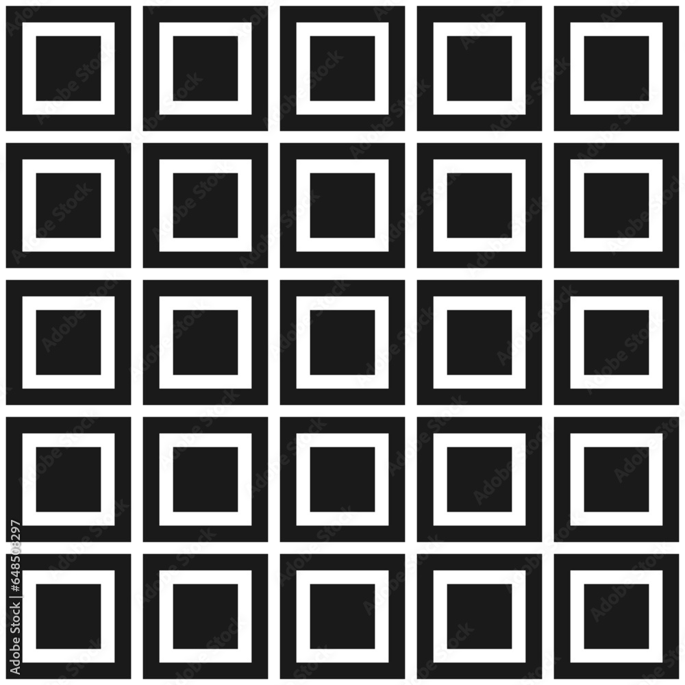Seamless vector geometric stock pattern of squares of different sizes. Modern random colors. Seamless vector geometric stock pattern of squares of different sizes. Modern random colors.