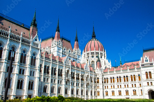 Budapest, Hungary, August 15, 2023. Building of Hungarian Parliament stock photo, Budapest, Hungary.