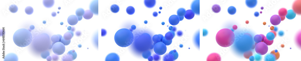Set of colorful spheres, 3d render Set of colorful spheres, 3d render