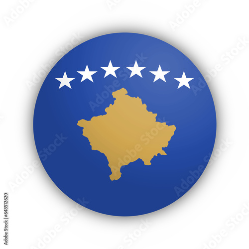 Flaga Kosowa Przycisk