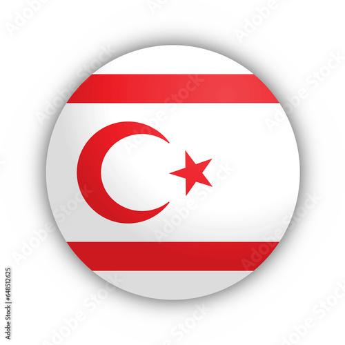 Flaga Cypru Północnego Przycisk
