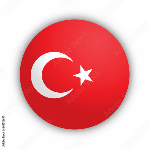 Flaga Turcji Przycisk