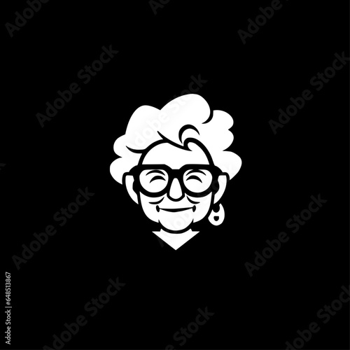 Grandma - Minimalist and Flat Logo - Vector illustration