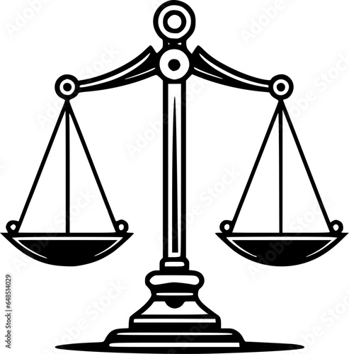 Justice | Minimalist and Simple Silhouette - Vector illustration