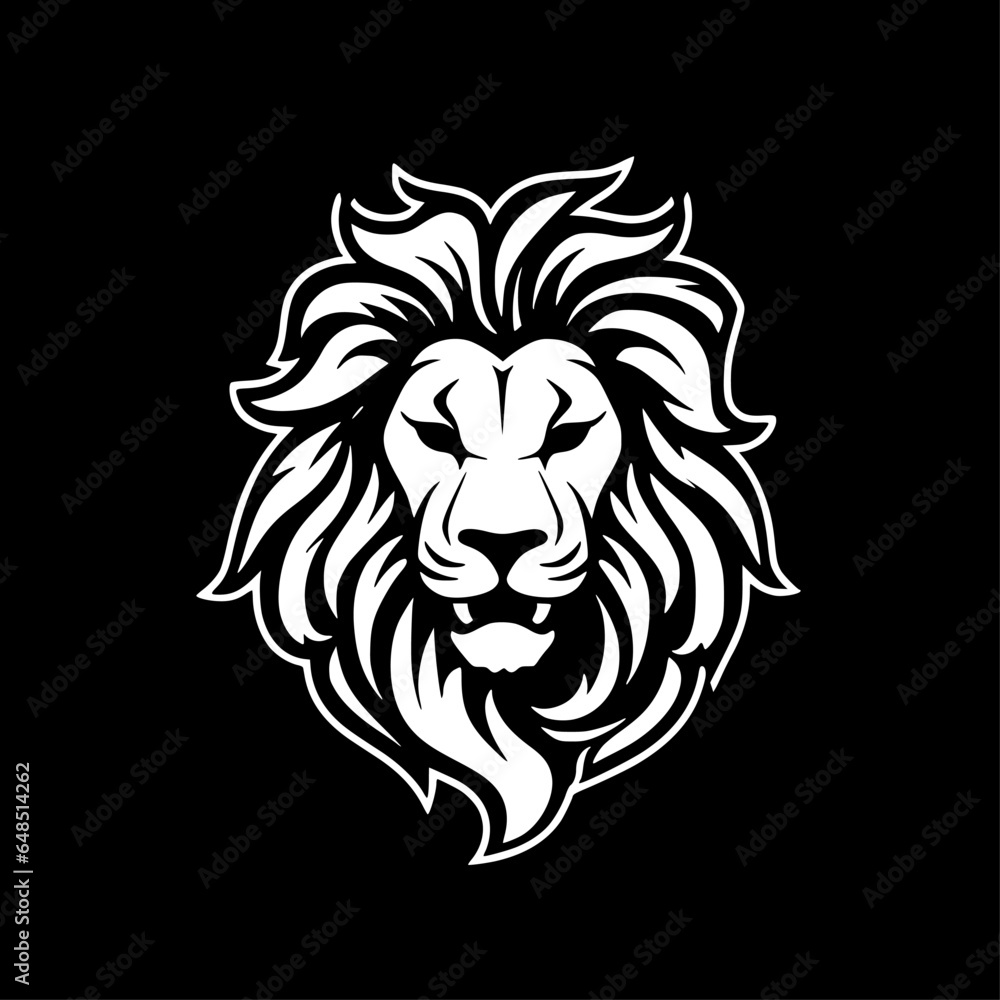 Lion - Minimalist and Flat Logo - Vector illustration